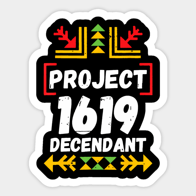 Official 1619 Project Black History Month Sticker by vulanstore